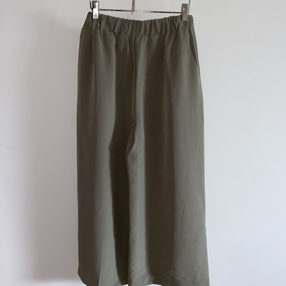 Wide Legged Pastel Green Dress Pants - Picture 2 of 5